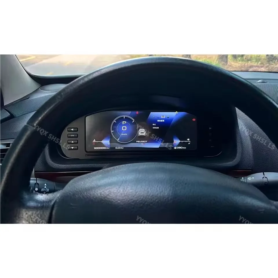 

12.3" Digital Cluster Odometer Screen for Peugeot 407 (2004-2010) - Virtual Cockpit, Speed Meter, Car Dashboard Instrument