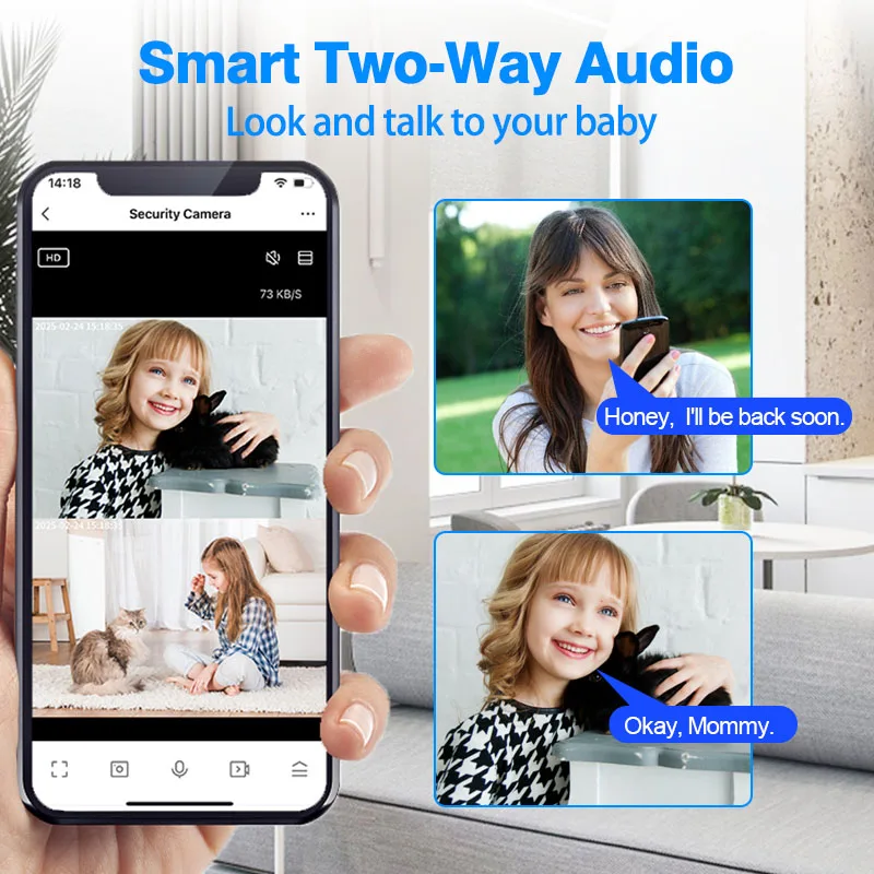 Tuya WiFi Camera 4MP HD Indoor Home Security Babyfoon Tweeweg Voice Intercom Real Time Auto Tracking Smart Life APP Controle
