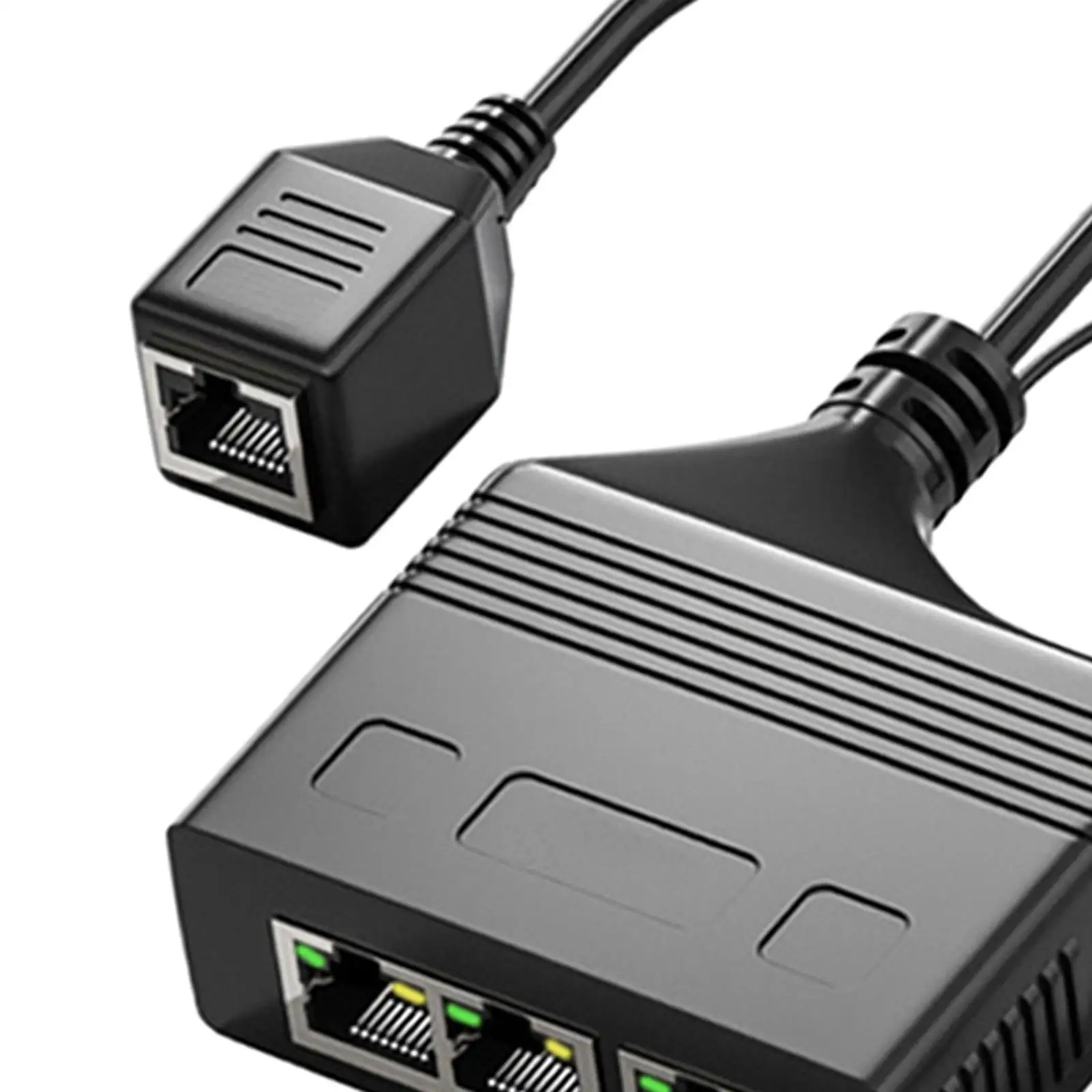Adaptador divisor RJ 45 Adaptador de red de 1 a 3 puertos con cable de alimentación USB RJ 45