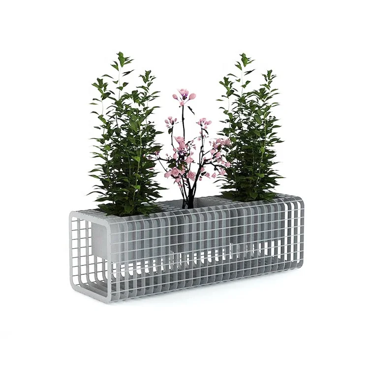 Outdoor indoor Modern Decorative Balcony Flower Pot Wholesale steel patio planting box