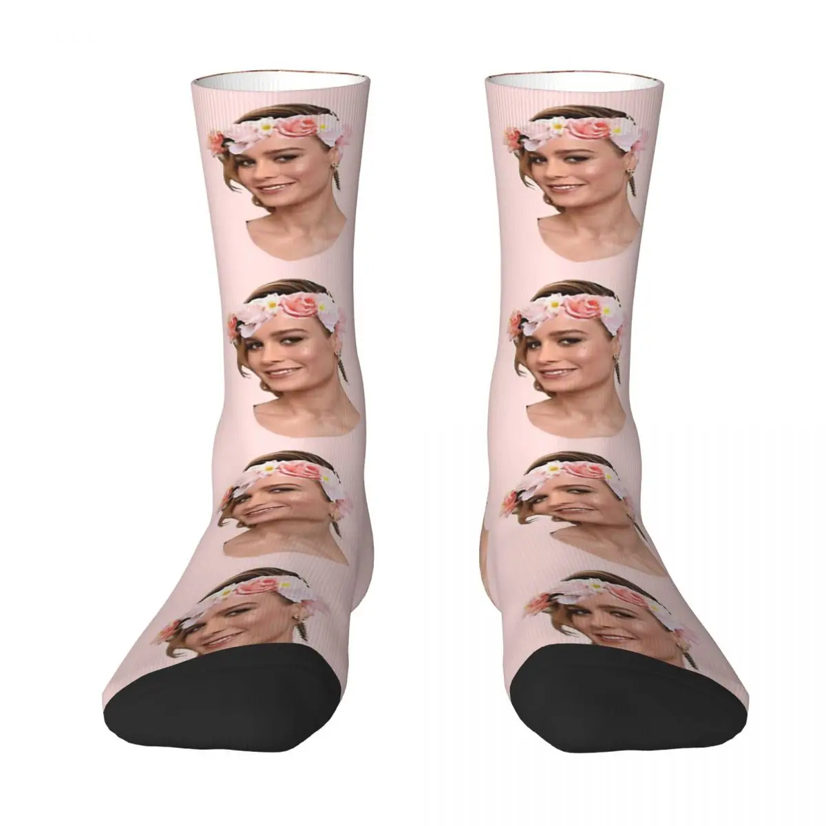 Brie Larson Flower Crown Adult Socks,Unisex socks,men Socks women Socks