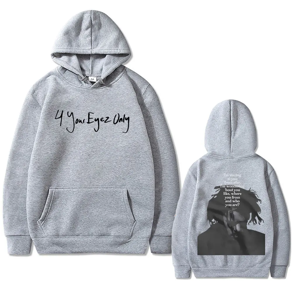 Rapper J. Cole 4 Your Eyez Only Graphic Hoodie Men Women Hip Hop Oversized Sweatshirt Male Fashion Vintage Hoodies Sportswear