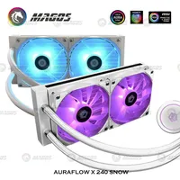 AIO CPU Water Cooler,2x120mm RGB PWM Fans+240mm Radiator,For Intel 115X/2066,AMD TR4 RGB SYNC