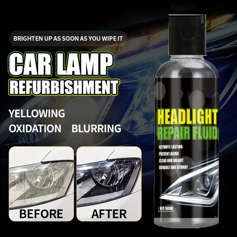 

Headlight Repair Fluid Car Headlight Repair Fluid 100ml Car Light Cleaner For Scratch & Lampshade Restoring Repair Headlight