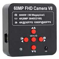 4K 60MP HDMI USB TF Industrial Video Microscope Camera Phone PCB Repair Electronic Magnifier For Zoom 180X 200X C-MOUNT Lens