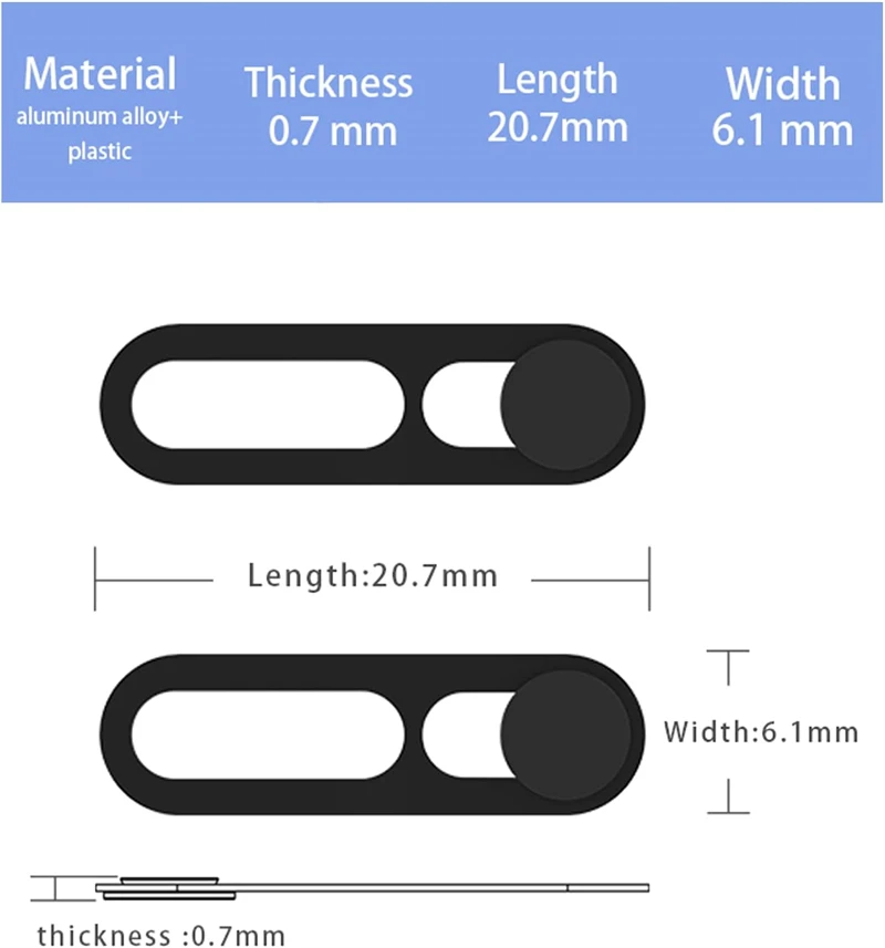 2 قطعة غطاء كاميرا الويب المضادة للتجسس غطاء عدسة الكاميرا الأمامية آيفون 17 الهواء 16 15 برو ماكس زائد 17Air 17Pro i17 حامي الخصوصية ملصق