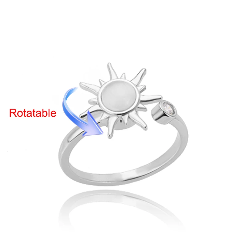 Women's Adjustable Stainless Steel Clover Wedding Ring