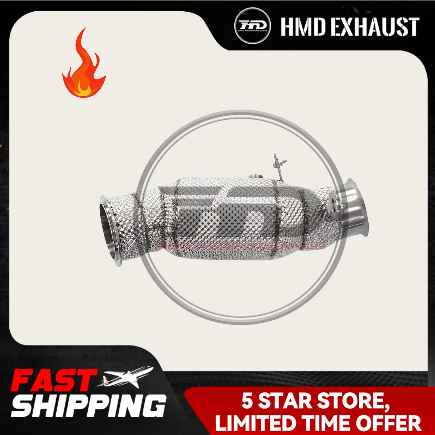 

HMD Exhaust System High Flow Performance Downpipe for BMW m135i F20 N55 With Heat shield