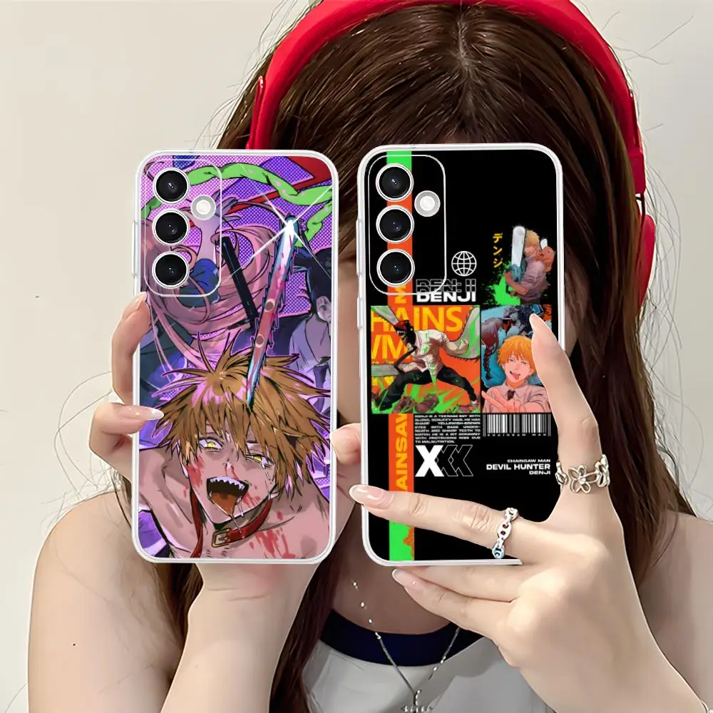 

Чехол для мобильного телефона с бензопилой для Samsung Galaxy S25 S24 S23 S22 S21Plus FE, ультра прозрачный цветной защитный чехол для мобильных телефонов