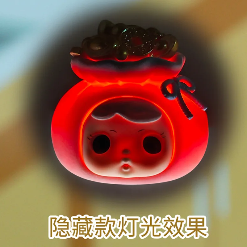 캔디 랜드의 블라인드 박스 반짝이는 다채로운 레이저 테마의 귀여운 인형 데스크탑 및 침실 장식품 도매용 수지 수공예품