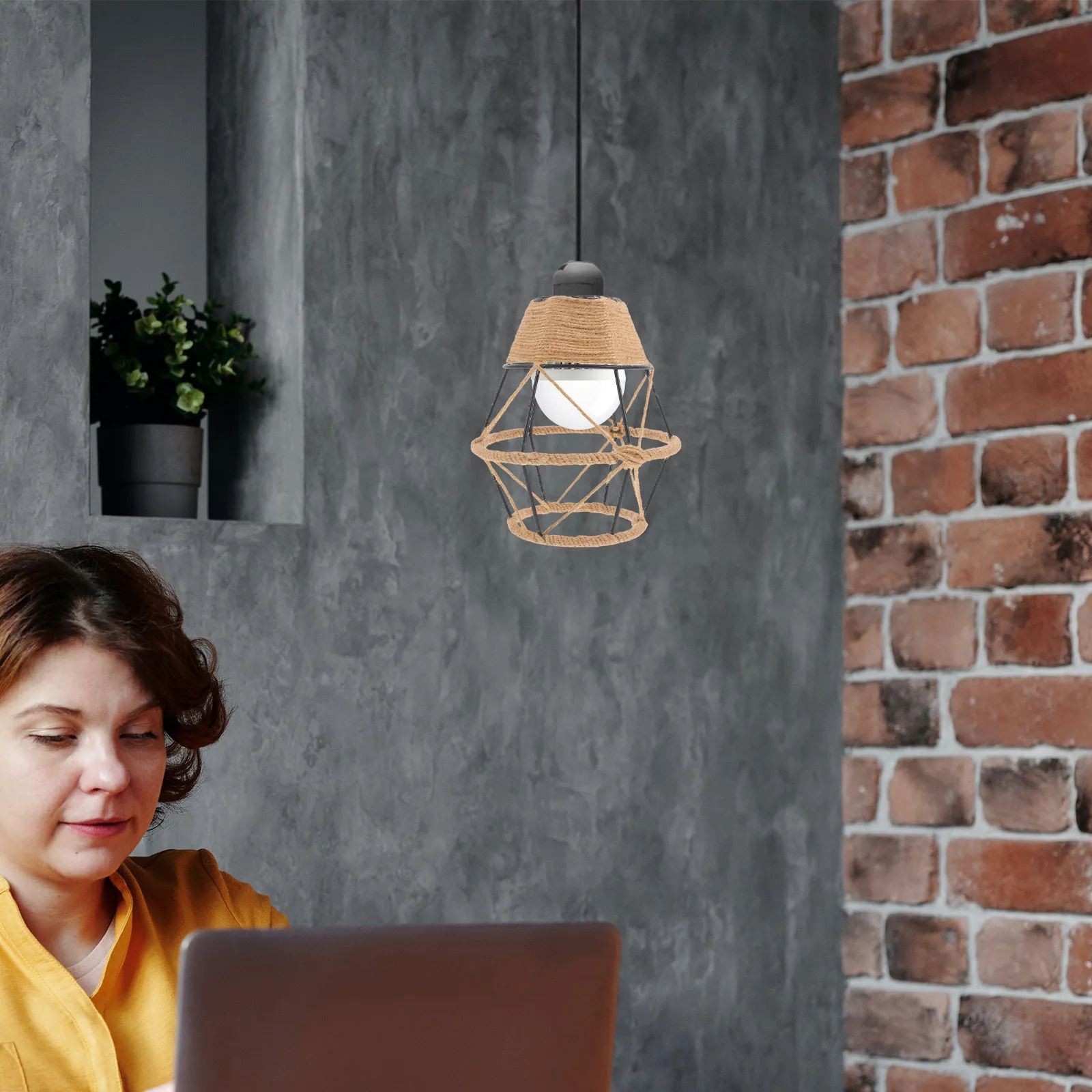 

Металлический абажур-клетка в индустриальном стиле с железным тросом, стандартный патрон E27, для настенных светильников, декор для гостиной, спальни, столовой