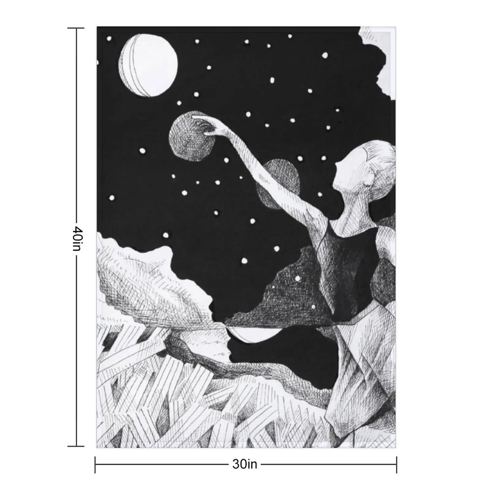 Net the Moon Throw Blanket Sofa Throw Luxury St Loose Hair Blankets