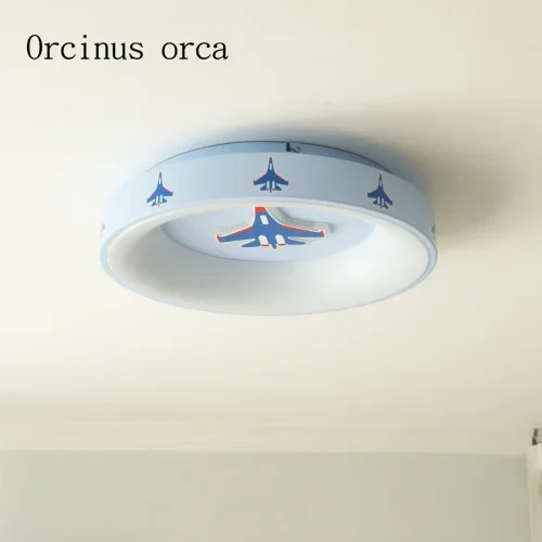 Cartoon plane creative ceiling lamp boy bedroom children's room ceiling lamp LED Blue ceiling lamp