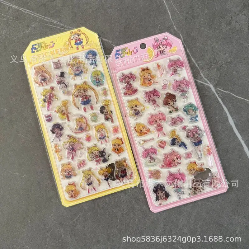 40pcs Japanese 3d Sailor Crystal Glue Sticker Diy Stationery Water Cup Decoration Sticker Child Handbook Sticker Gift Wholesale