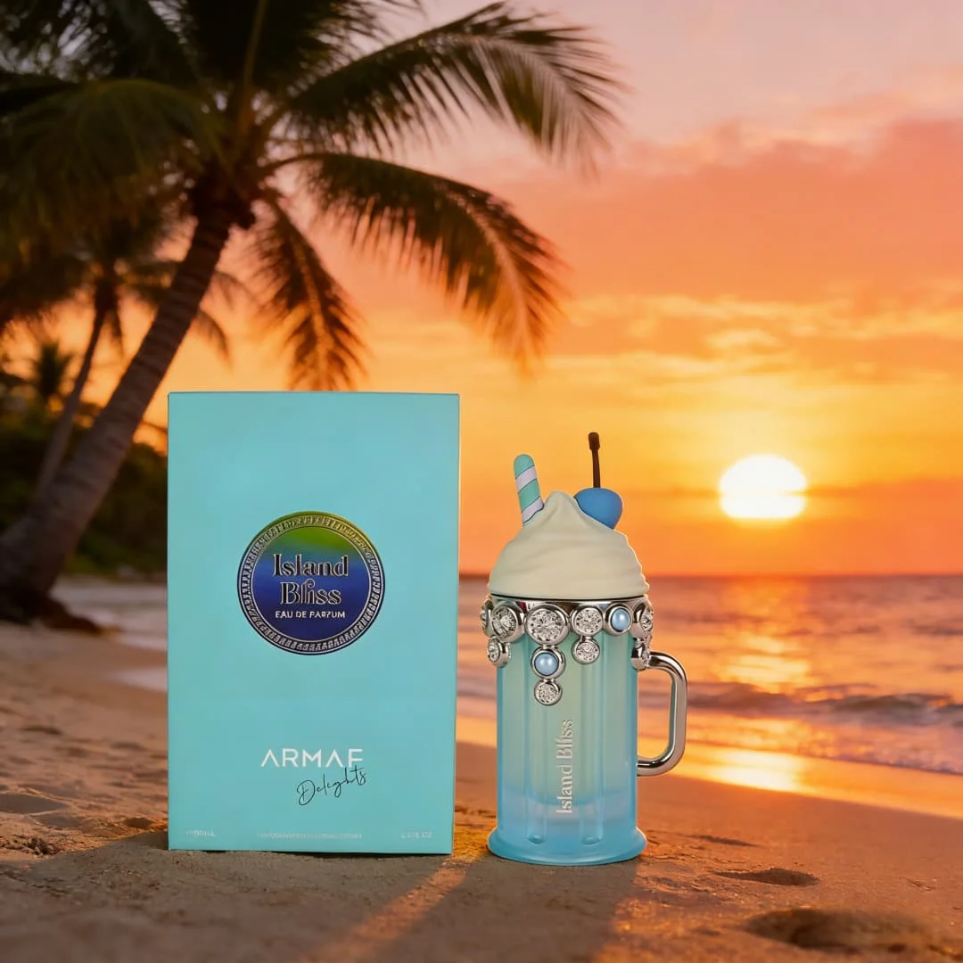 

Armaf Island Bliss EDP | Milkshake bottle, tropical fruity-gourmand notes, summery sweet vibe