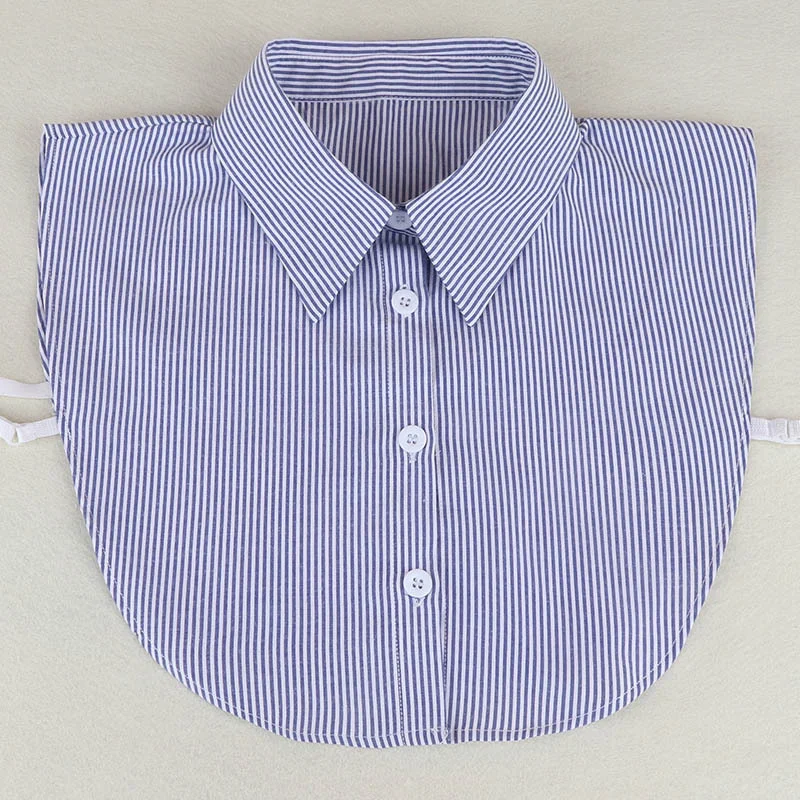 Suéter de moda decorativo versátil, traje de negocios a rayas, Collar falso, camisa