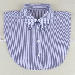 Suéter de moda decorativo versátil, traje de negocios a rayas, Collar falso, camisa