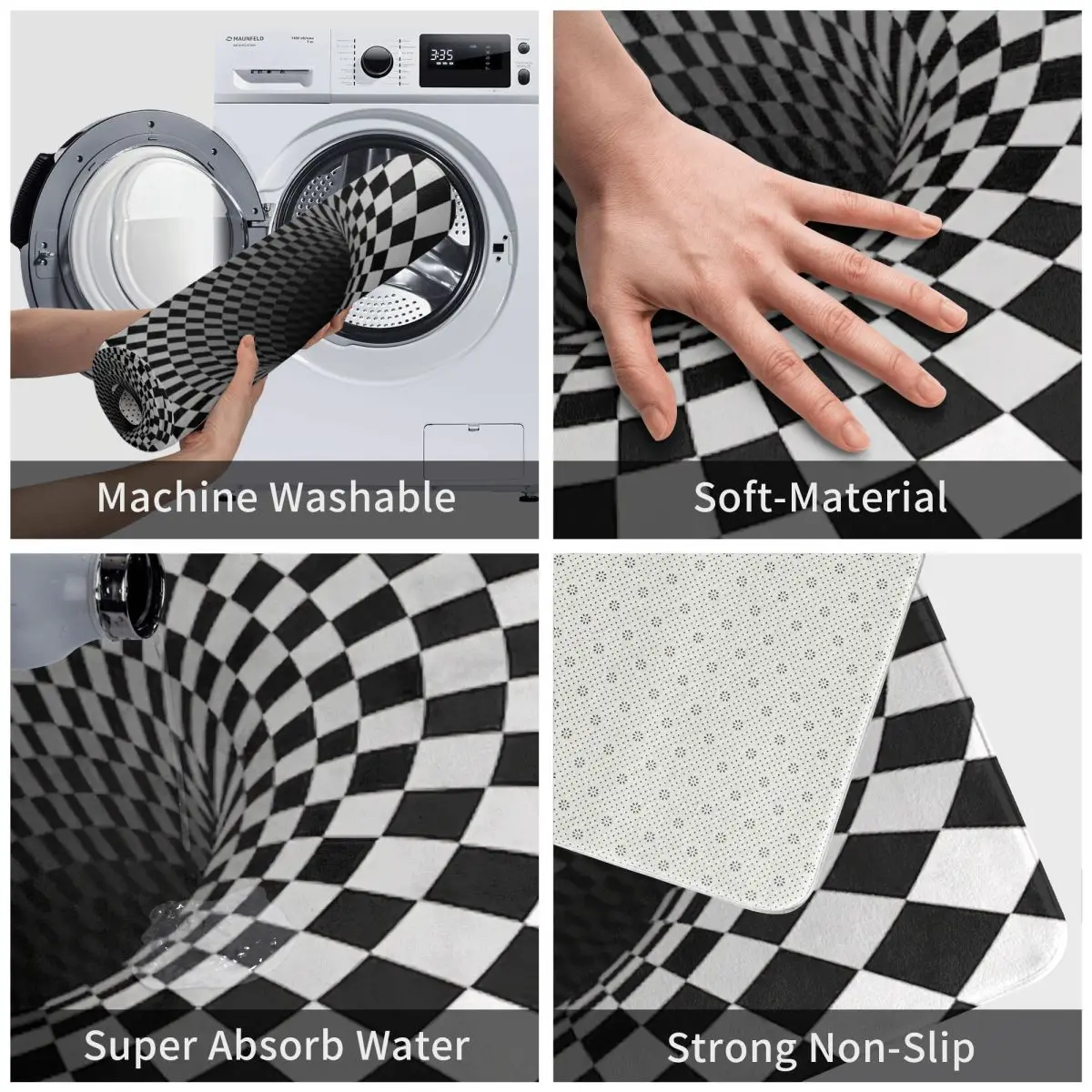 House entrance carpets Anime pattern Home doormat entrance Room Bath mat Foot mat bathroom non-slip Kitchen water absorption mat