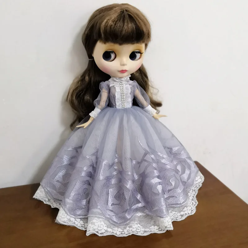 

Одежда Blythe 1/6, серое платье, Распродажа игрушек для шарнирных кукол (подходит для Pullip,Ob24, Licca)