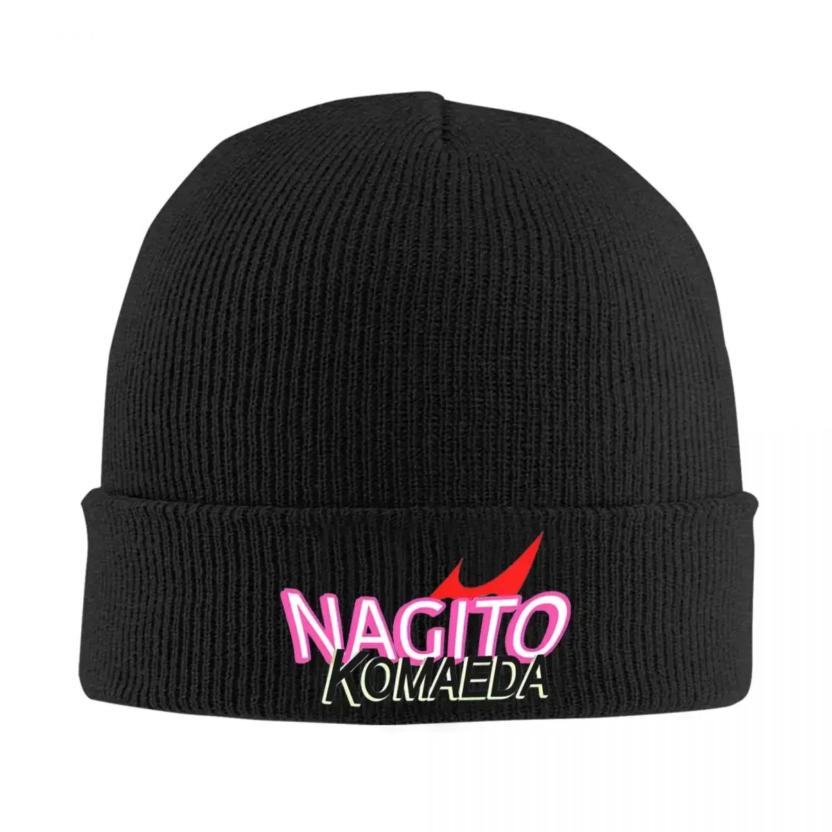 

Nagito Komaeda Beanie Hats LOGO Cute Caps Men Women Unisex Outdoor Knitting Hat Autumn Winter Pattern Thermal Elastic Beanie Hat