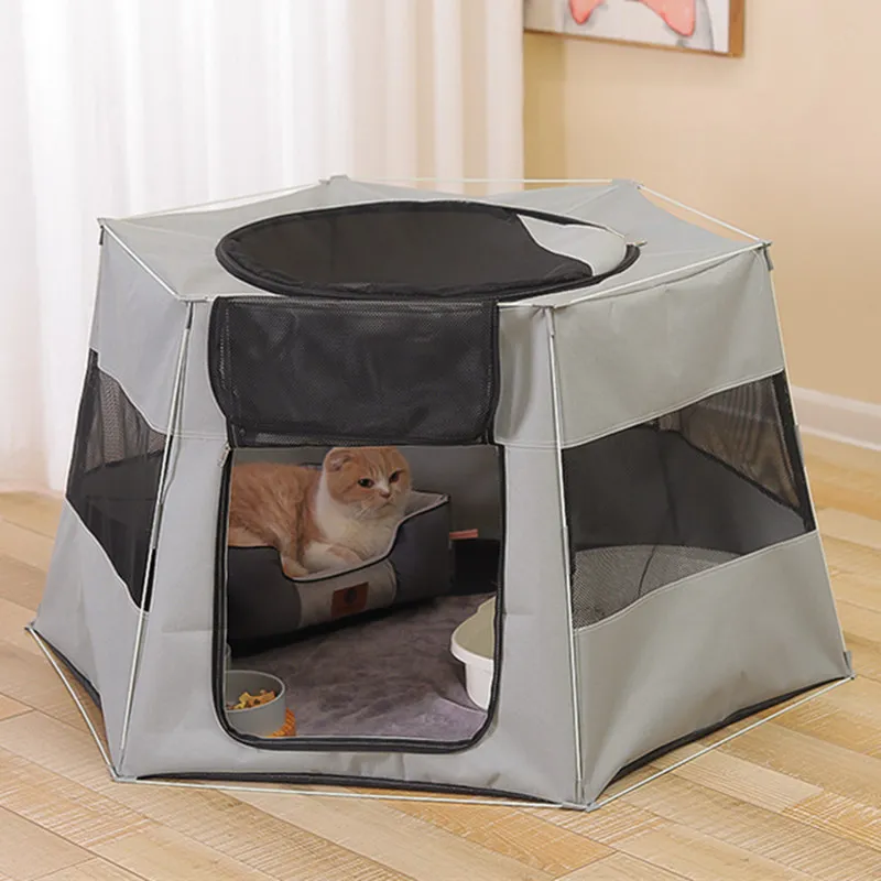 

Cat House Foldable Cat Tent Delivery Room for Cats Breeding Beds Portable Pregnant Cats Tent Closed Birth Box Playing Pet Kennel