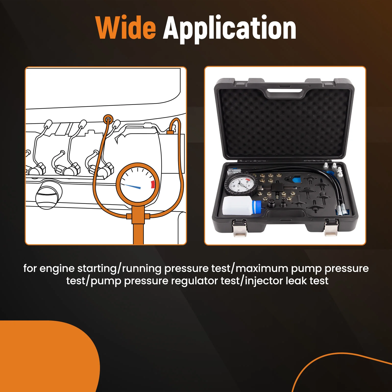 Master Common Rail Diesel High Pressure Tester Kit + Injector Pipe Blanks