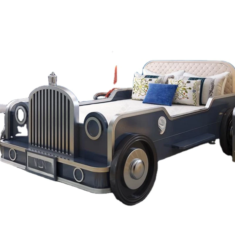 Hot selling factory princess prince bedroom furniture set kids car bed