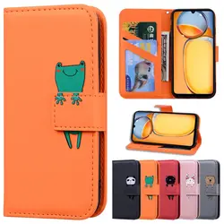 Case for Funda Samsung Galaxy S24 S23 Ultra S22 S21 S20 FE 5G S10E S9 S8 Plus S7 Cute Phone Cases Leather Wallet Flip Back Cover