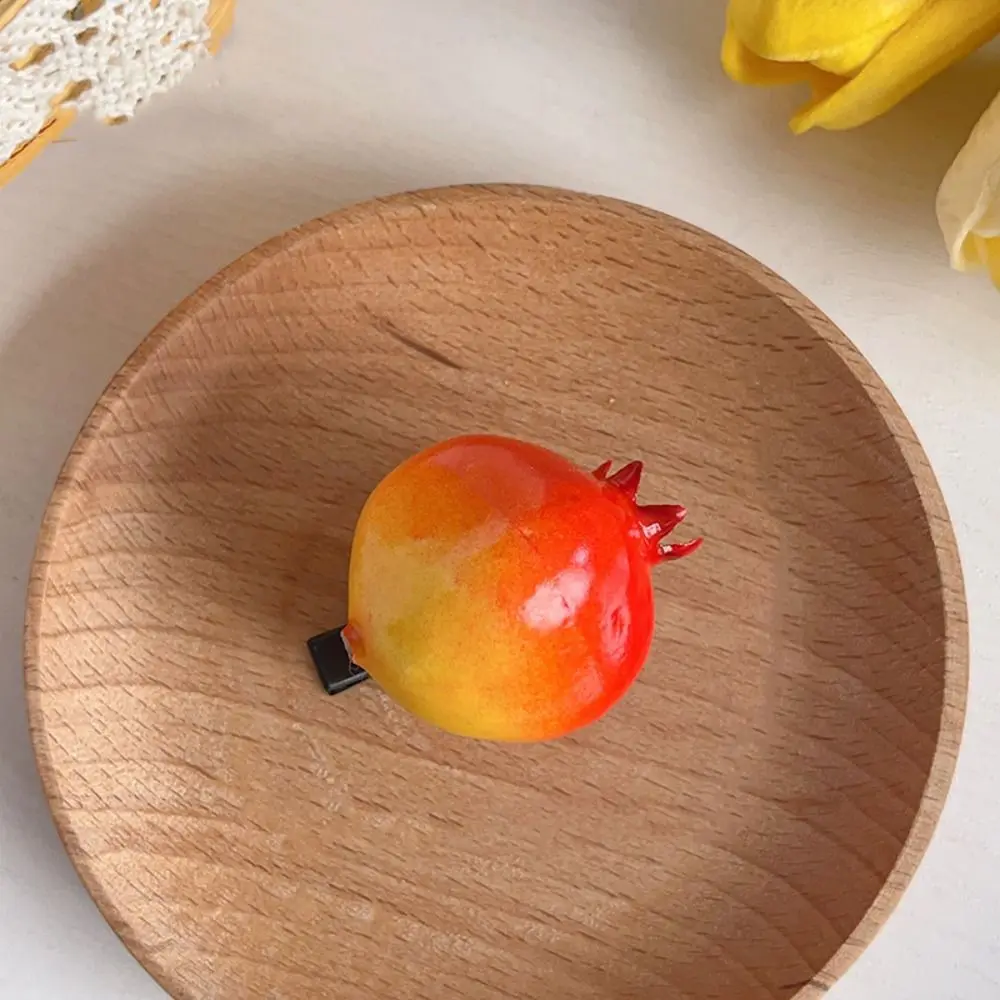 

Funny Cherry Simulation Fruit Hairpin Lemon Peach Cute Hair Clip Cartoon Photo Props Kids