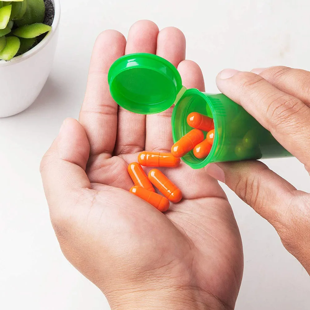 

30Pcs Plastic Capsule Bottles Portable Pill Vial Containers Easy Open Compact Size for Outdoor Medication Storage