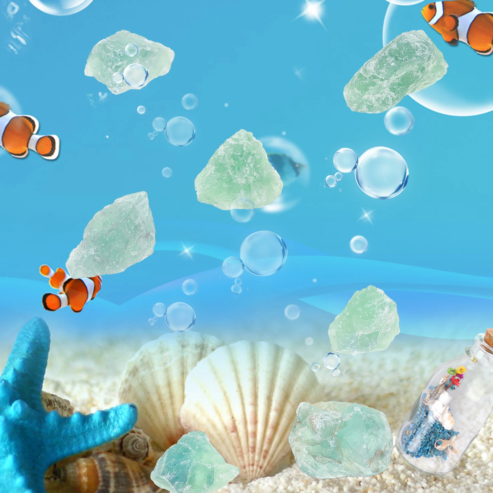 

1Set Green Fluorite Aromatherapy Scented Stone Thick Material Safe Environmental Protection Home Crystal Stone Decor