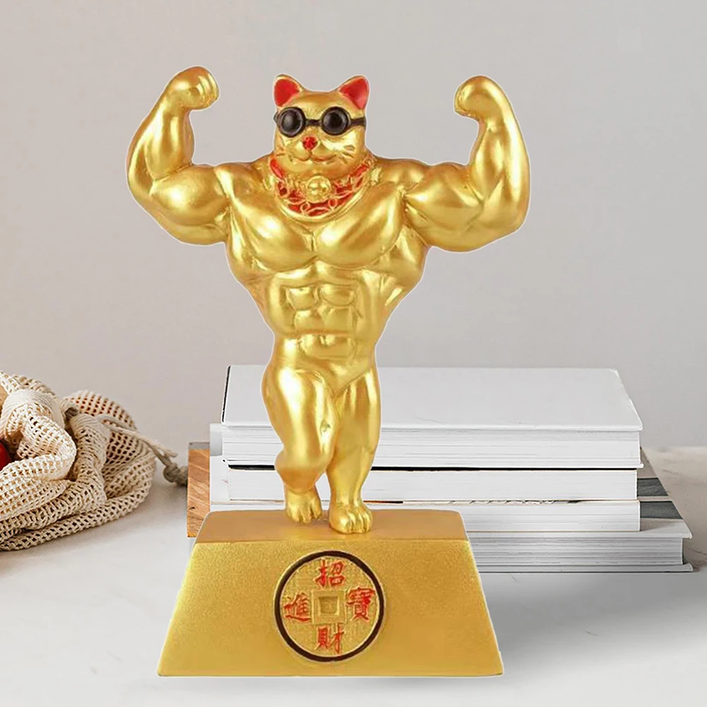 

Lucky Cat Figurine Hand Muscle Home Store Opening Decor Home Living Room Decoration To Fortune Wealth Lucky Creative Accessory