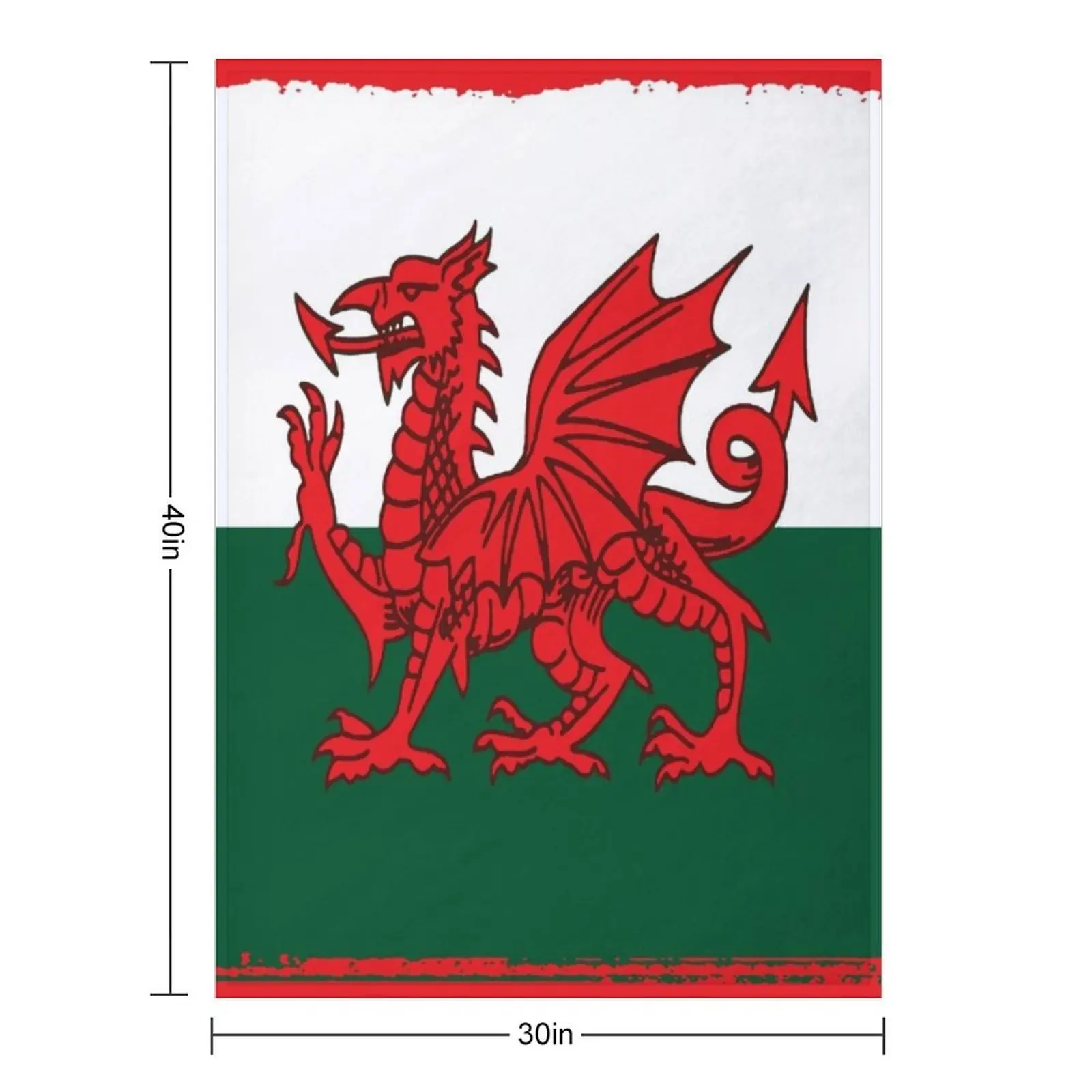 Y Ddraig Goch The Red Dragon Grunge Welsh Flag Throw Blanket Luxury St Baby for winter heavy to sleep wednesday Blankets