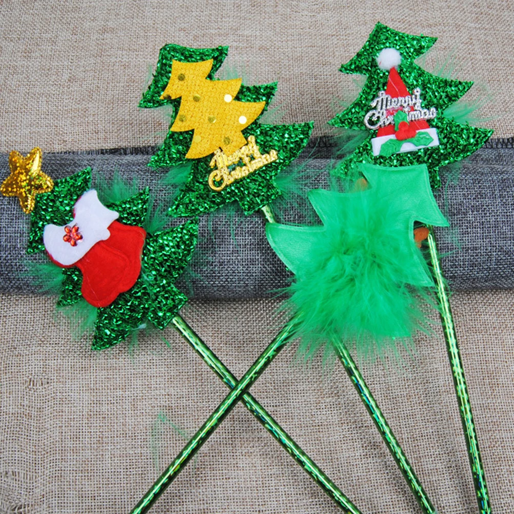 

4 Pcs Cartoon Decorative Pen Christmas Green Cute Novelty Pens Ballpoint Practical Writing Supplies