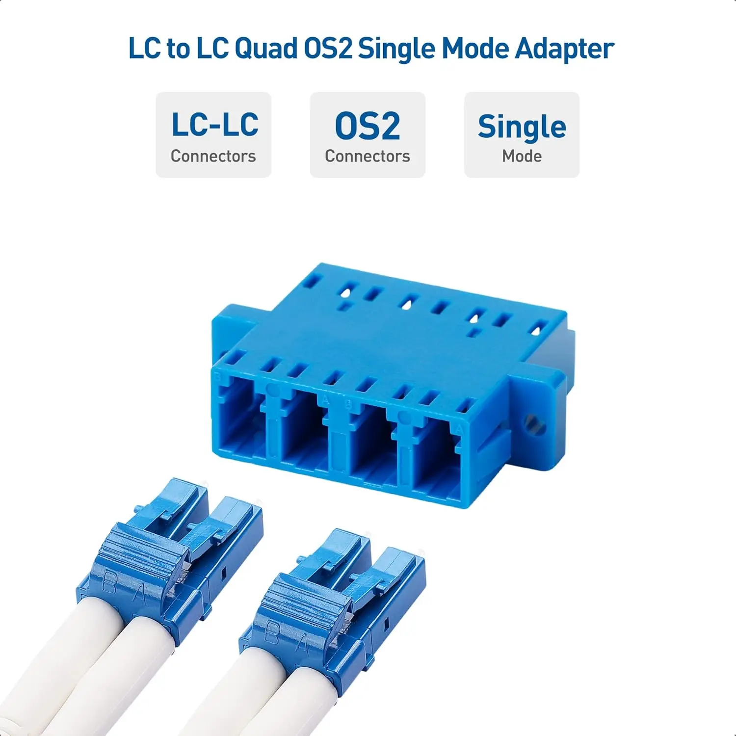 Natalink 6 pièces coupleur de Fiber optique LC à LC UPC Simplex Duplex connecteur de Fiber Quad pour câbles optiques monomode OS2