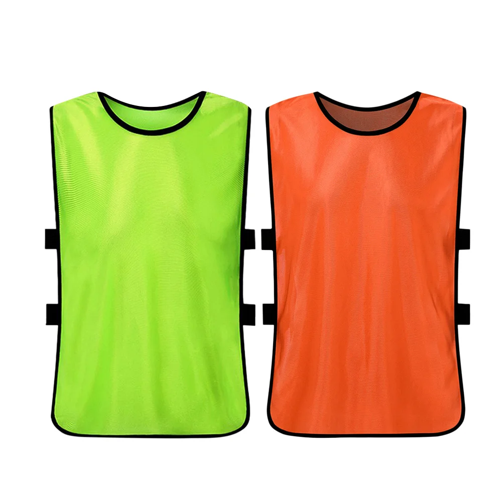 2pcs Football Training Vest Breathable Quick-Dry Lightweight Jersey For Soccer Basketball Volleyball Sport Wear Loose Fit L