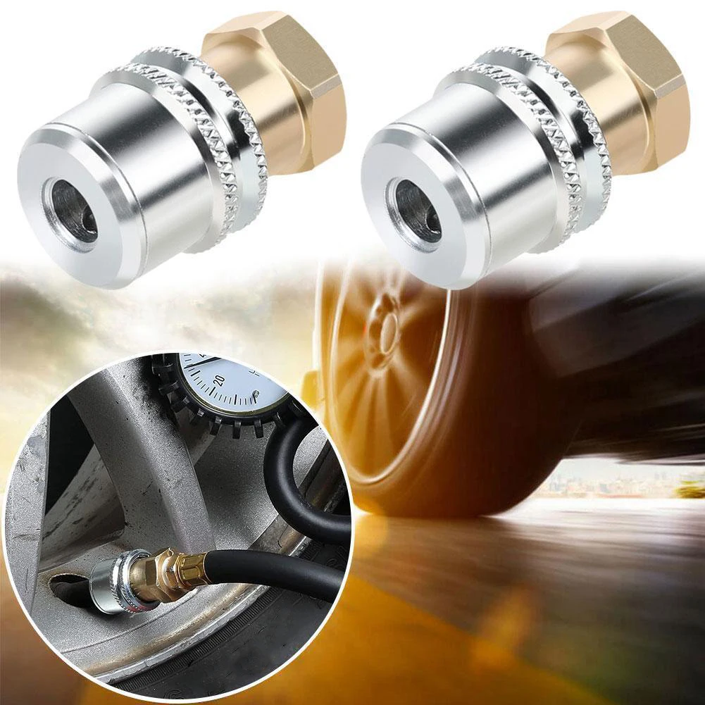 1/2Pcs Lock On Air-Chuck 1/4NPT Closed Flow Brass Tire Air-Chuck For Inflator Gauge And Air Compressor  Tire Repair Tools