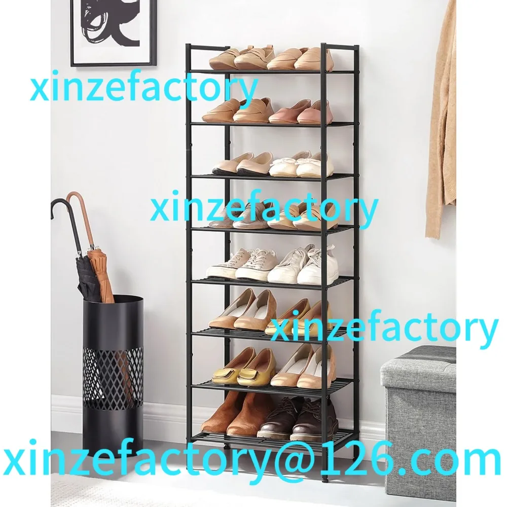 Customizable Large Capacity And Simple Shoe Cabinet 10 Tier Standing Shoe Shelf Multi-Layer Household Rack Student Dormitory Sto