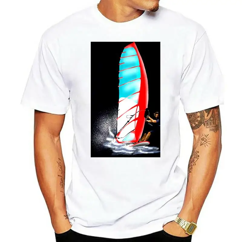 Men's windsurfing t shirt Design Short Sleeve size S-3xl Normal Gift New Fashion Spring cool shirt