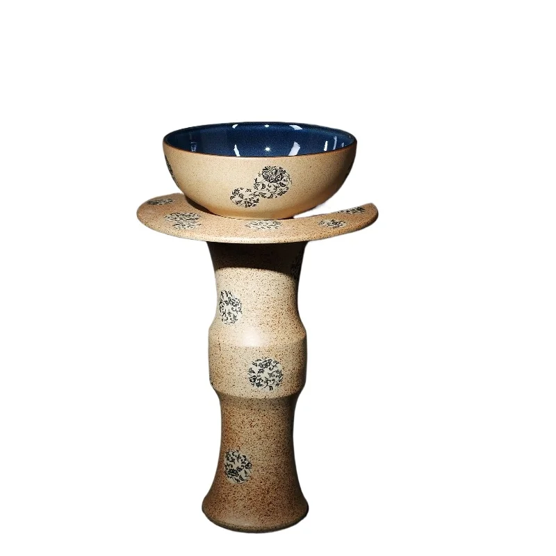 

Ceramic washbasin, outdoor sink, art column basin, outdoor integrated vertical countertop basin