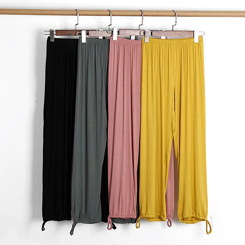 

New Women Pants Loose Casual Dance Pants Solid Color Modal Cotton Female Trousers