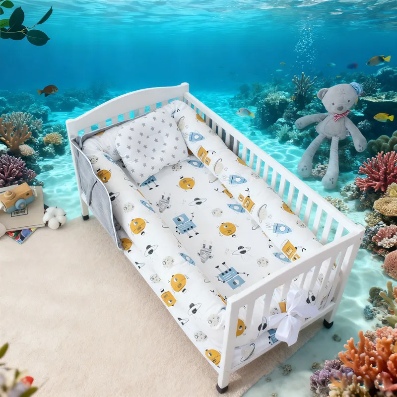 

2026 New Portable Travel Baby Crib Comfortable Printed Toddler Bed Lightweight Safe Folding Baby Bed for Newborn