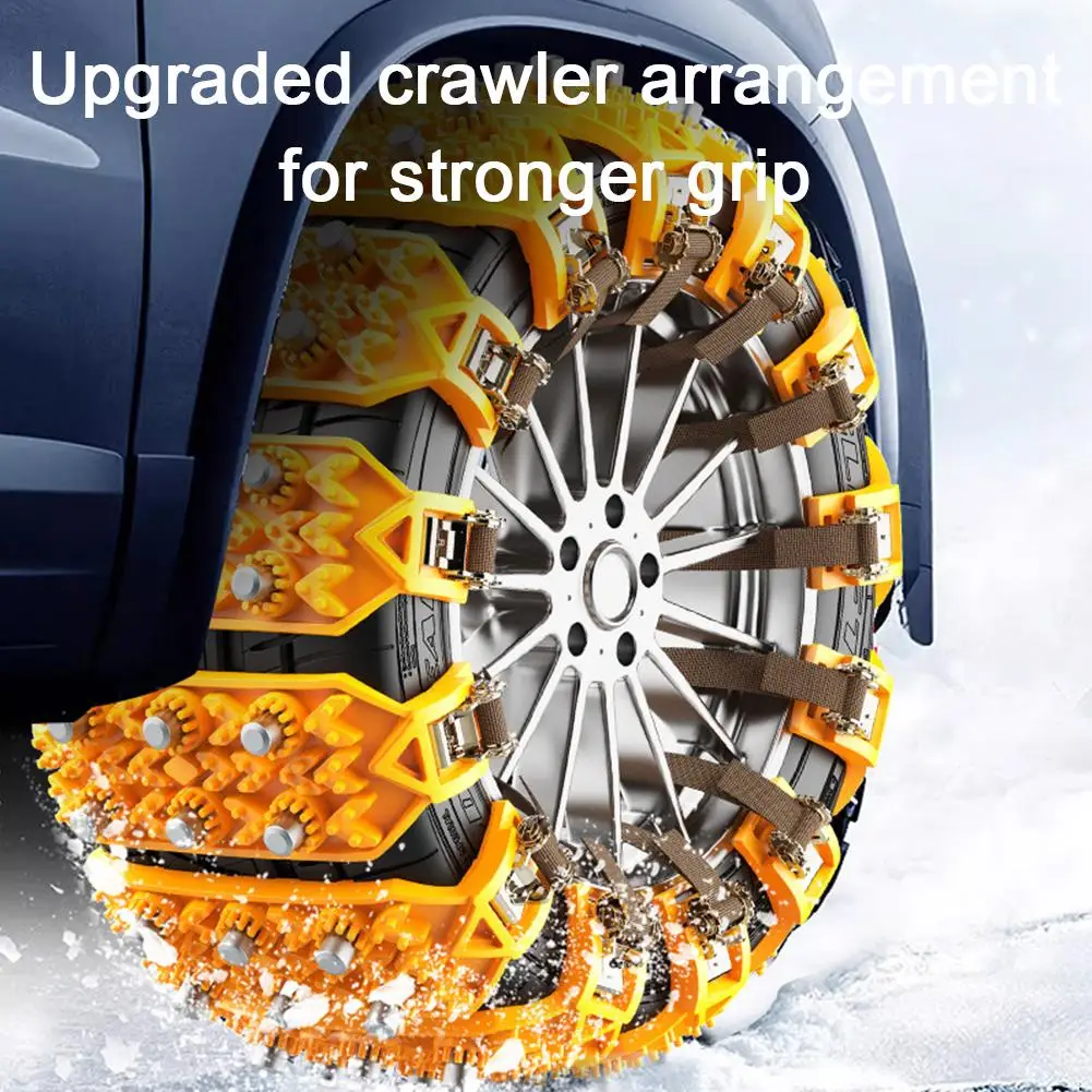 Car Tire Anti-skid Chains Winter Bad Terrain Ice Mud Anti-slip Emergency All-round Lockout Chains Gear-type Tightening Buckle