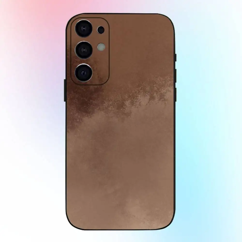 حافظة هاتف بنية بيضاء مرقطة لهاتف سامسونج S25، S24، S21، S22، S23، S30، Ultra، S20، Plus، Fe، Lite، Note، 10,9,5G غطاء أسود