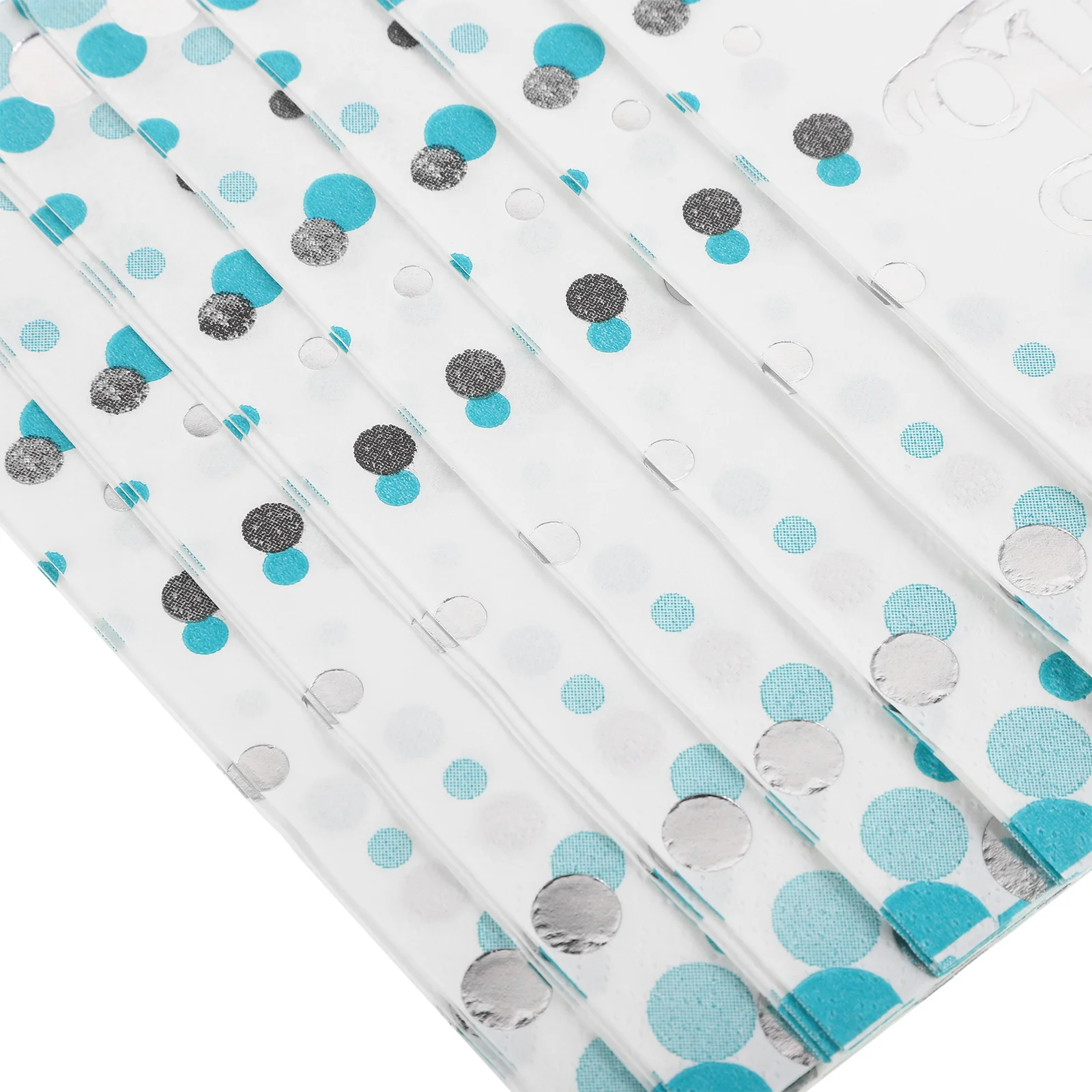 40 قطعة مناديل رقائق فضية منقطة زرقاء مناديل عشاء أنيقة للاستعمال مرة واحدة لديكور حفلات أعياد الميلاد