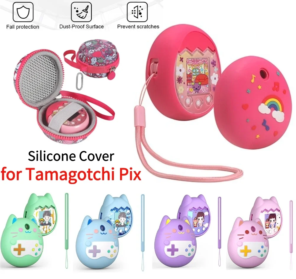 Tamagotchi Kleurenscherm Case Siliconen etui voor Tamagotchi Pix Virtual Pet Case Digitale elektronische huisdieren Cover Waterdicht
