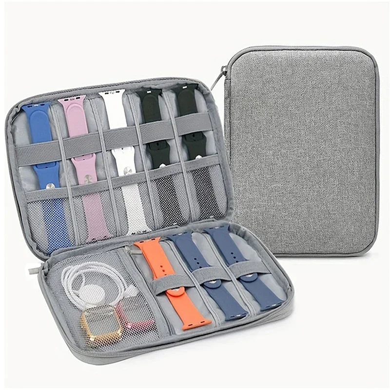Uhrenarmband-Organizer-Tasche für Apple Watch, Multifunktionsgehäuse, Kabelarmband-Tasche für Smartwatch, tragbare Reise-Aufbewahrungstasche