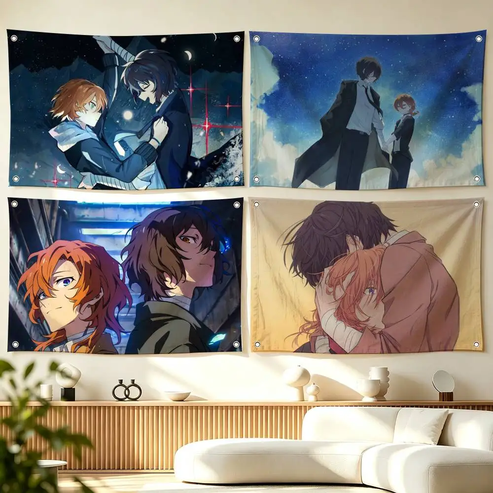 S-Soukoku B-Bungo Stray Dogs  Flag Suitable For Party Club Outdoor Interior Wall Decoration Banner Fans Gift