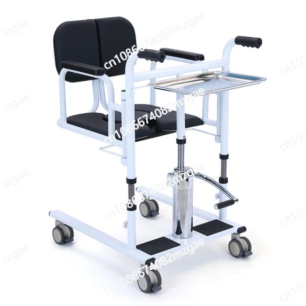 

Manual Hydraulic Transfer Chair with Toilet, Paralyzed Patient Lift Chair, Bath Chair Back Lifter