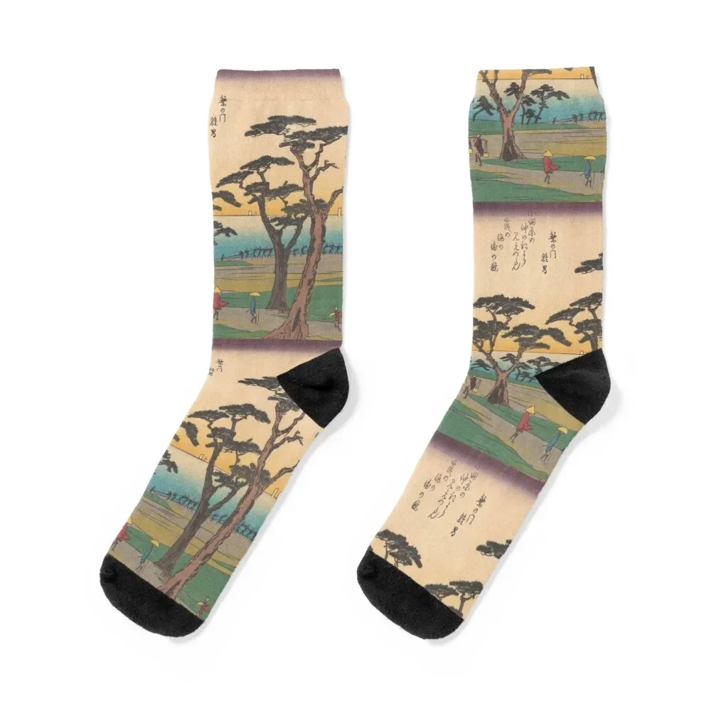 

Farmers on a road Socks Christmas cotton Socks For Women Men's